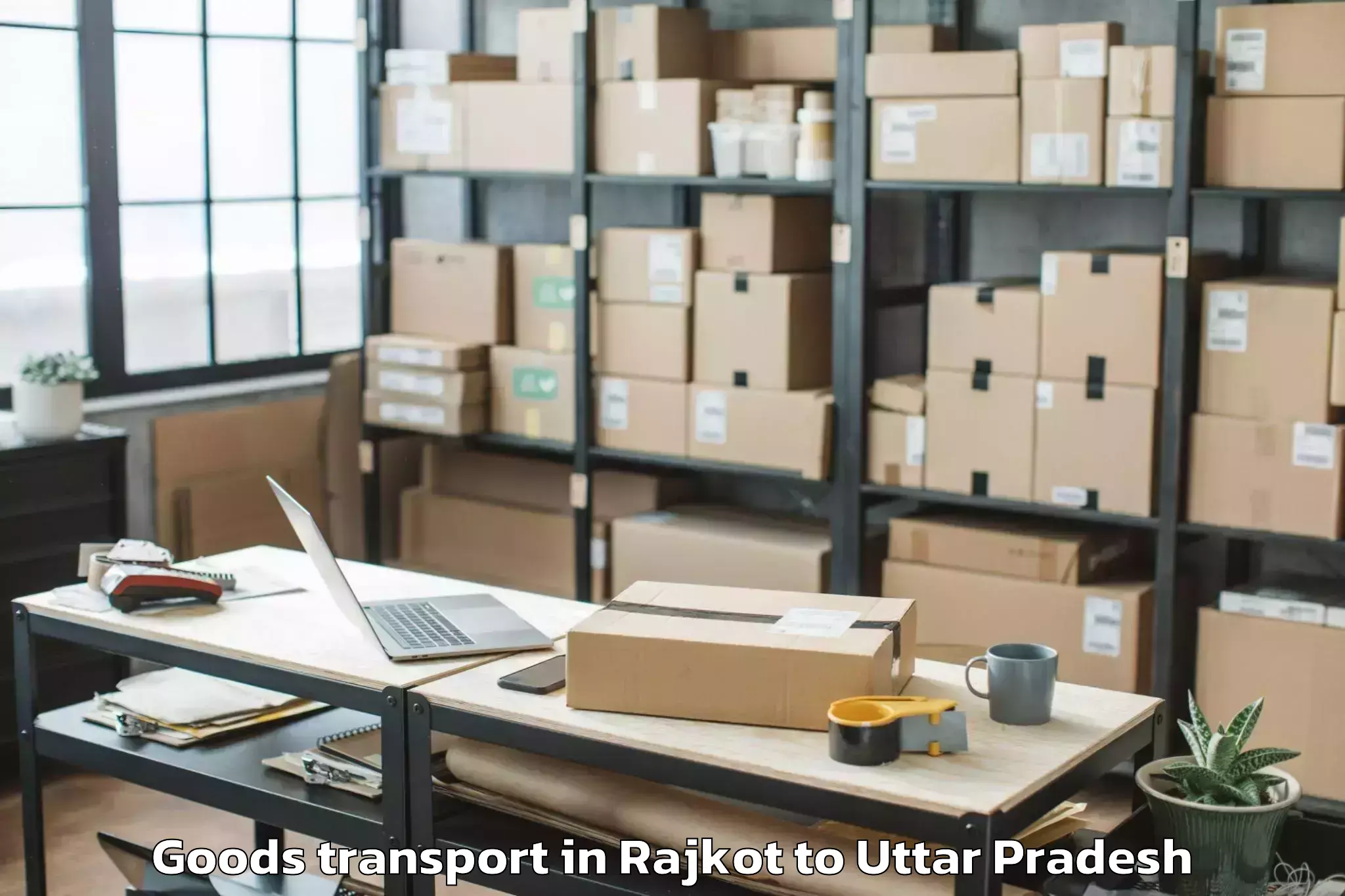 Book Your Rajkot to Hata Goods Transport Today